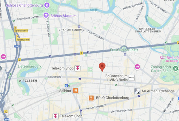 Karte zum Standort Paarberatung Silberstreif in Berlin City-West, nahe dem Kurfürstendamm – Ihre Paarberatung in Berlin.